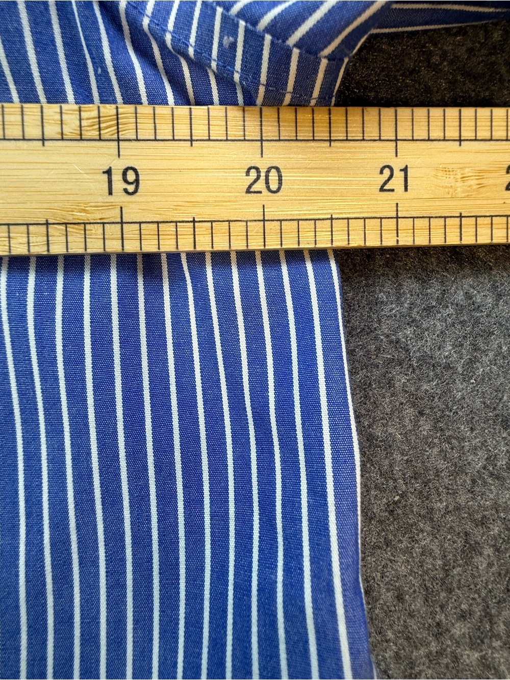 Chaps No Iron Blue & White Stripe Button Front Shirt Women's Large Cotton Preppy - Picture 6 of 11